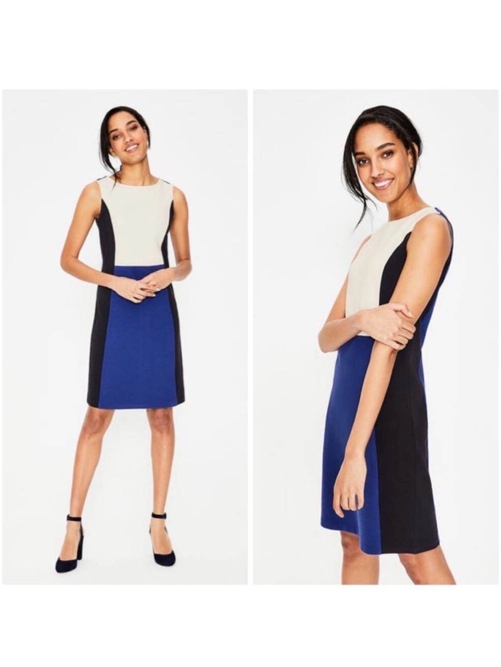 Boden Business Casual Sleeveless Colorblock Mini Dress Size 8 NWT